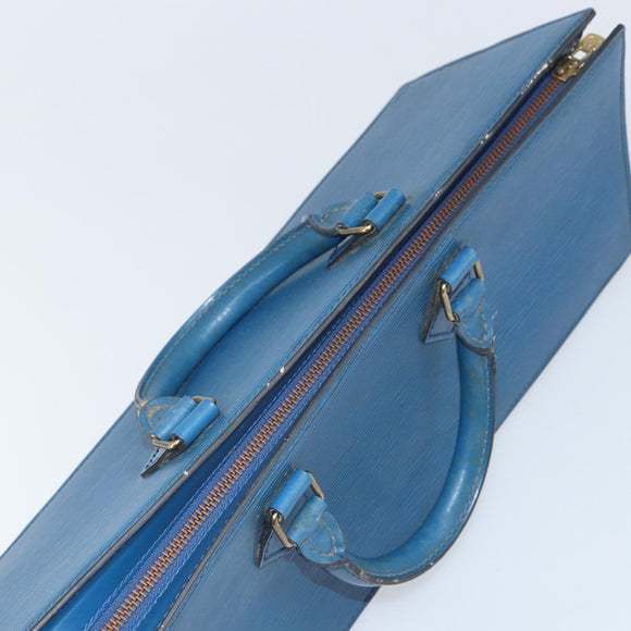 LOUIS VUITTON Epi Sac Triangle Hand Bag Blue M52095 LV Auth 164160