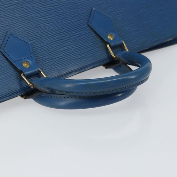 LOUIS VUITTON Epi Sac Triangle Hand Bag Blue M52095 LV Auth 164160
