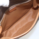 CELINE Macadam Canvas Shoulder Bag PVC Leather Brown Gold Auth 164162-10