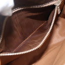 CELINE Macadam Canvas Shoulder Bag PVC Leather Brown Gold Auth 164162-11