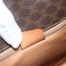 CELINE Macadam Canvas Shoulder Bag PVC Leather Brown Gold Auth 164162-12