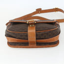 CELINE Macadam Canvas Shoulder Bag PVC Leather Brown Gold Auth 164162-5