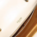 CELINE Hand Bag Leather Ivory Gold Auth 164168-18