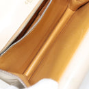 CELINE Hand Bag Leather Ivory Gold Auth 164168-11