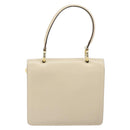 CELINE Hand Bag Leather Ivory Gold Auth 164168-2