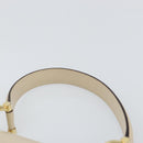 CELINE Hand Bag Leather Ivory Gold Auth 164168-8