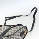 GUCCI GG Supreme Sherry Line Hand Bag PVC 2way Navy Gold 58 02 039 Auth 164169-15