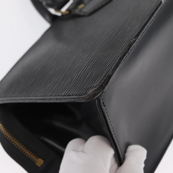 LOUIS VUITTON Epi Sac Triangle Hand Bag Black M52092 LV Auth 164190