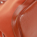 HERMES Garden Party PM Hand Bag Towar Officier Orange Silver Auth 164191SAM-18