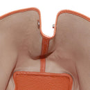 HERMES Garden Party PM Hand Bag Towar Officier Orange Silver Auth 164191SAM-22