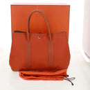 HERMES Garden Party PM Hand Bag Towar Officier Orange Silver Auth 164191SAM-12