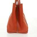 HERMES Garden Party PM Hand Bag Towar Officier Orange Silver Auth 164191SAM-14