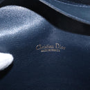 Christian Dior Honeycomb Canvas Shoulder Bag Navy Gold Auth 164192-17