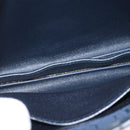 Christian Dior Honeycomb Canvas Shoulder Bag Navy Gold Auth 164192-18