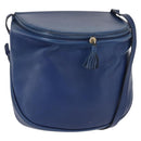 BOTTEGA VENETA Shoulder Bag Leather Blue Gold Auth 164193-1