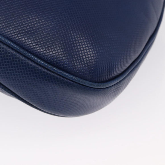 BOTTEGA VENETA Shoulder Bag Leather Blue Gold Auth 164193