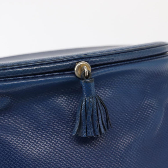 BOTTEGA VENETA Shoulder Bag Leather Blue Gold Auth 164193