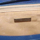 BOTTEGA VENETA Shoulder Bag Leather Blue Gold Auth 164193-11
