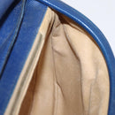 BOTTEGA VENETA Shoulder Bag Leather Blue Gold Auth 164193-18