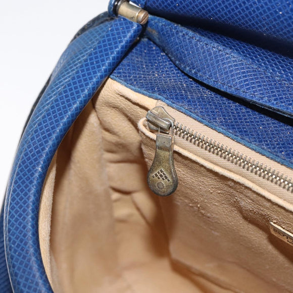 BOTTEGA VENETA Shoulder Bag Leather Blue Gold Auth 164193
