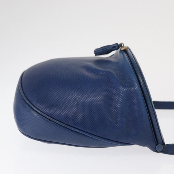 BOTTEGA VENETA Shoulder Bag Leather Blue Gold Auth 164193