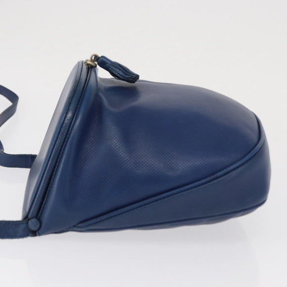 BOTTEGA VENETA Shoulder Bag Leather Blue Gold Auth 164193