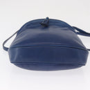 BOTTEGA VENETA Shoulder Bag Leather Blue Gold Auth 164193-5