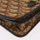 Christian Dior Trotter Canvas Chain Shoulder Bag Beige Gold Auth 164195-10
