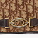 Christian Dior Trotter Canvas Chain Shoulder Bag Beige Gold Auth 164195-14