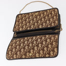 Christian Dior Trotter Canvas Chain Shoulder Bag Beige Gold Auth 164195-15