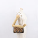 Christian Dior Trotter Canvas Chain Shoulder Bag Beige Gold Auth 164195-21