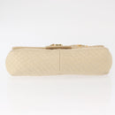 BALLY Chain Shoulder Bag Leather Ivory Gold Auth 164202-6