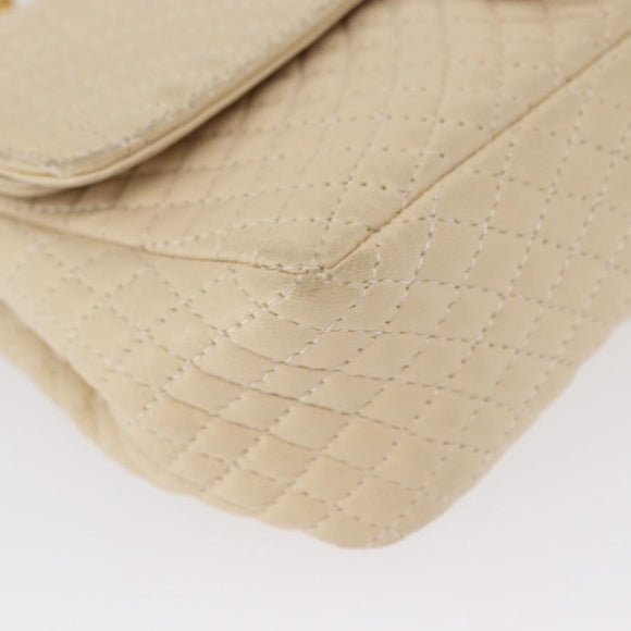 BALLY Chain Shoulder Bag Leather Ivory Gold Auth 164202