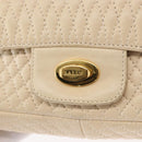 BALLY Chain Shoulder Bag Leather Ivory Gold Auth 164202-18
