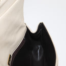 BALLY Chain Shoulder Bag Leather Ivory Gold Auth 164202-20