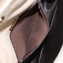 BALLY Chain Shoulder Bag Leather Ivory Gold Auth 164202-23