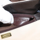 BALLY Chain Shoulder Bag Leather Ivory Gold Auth 164202-12