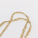 BALLY Chain Shoulder Bag Leather Ivory Gold Auth 164202-14