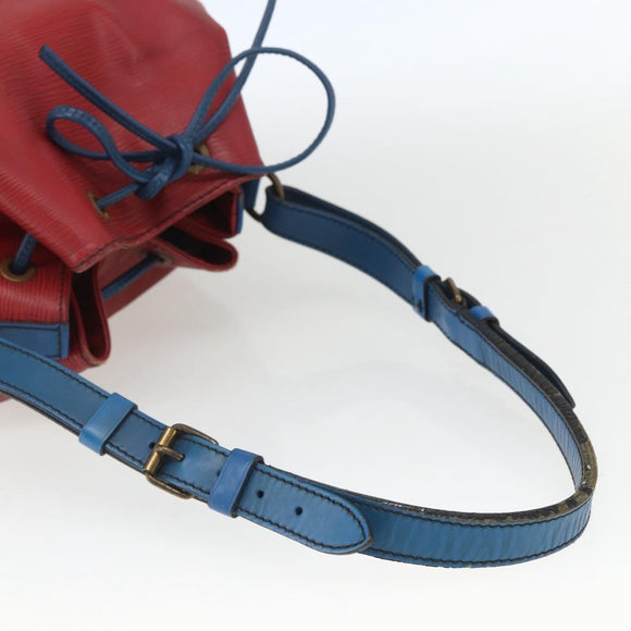 LOUIS VUITTON Epi Noe Shoulder Bag Bicolor Red Blue M44084 LV Auth 164203