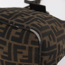 FENDI Zucca Canvas Mamma Baguette Shoulder Bag Black Brown Auth 164204-14