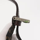 FENDI Zucca Canvas Mamma Baguette Shoulder Bag Black Brown Auth 164204-10