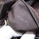 FENDI Zucca Canvas Mamma Baguette Shoulder Bag Black Brown Auth 164204-12