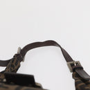 FENDI Zucca Canvas Mamma Baguette Shoulder Bag Black Brown Auth 164204-8