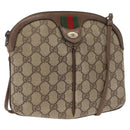 GUCCI GG Supreme Web Sherry Line Bag PVC Beige Gold 904 02 047 Auth 164205-1