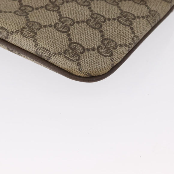 GUCCI GG Supreme Web Sherry Line Bag PVC Beige Gold 904 02 047 Auth 164205