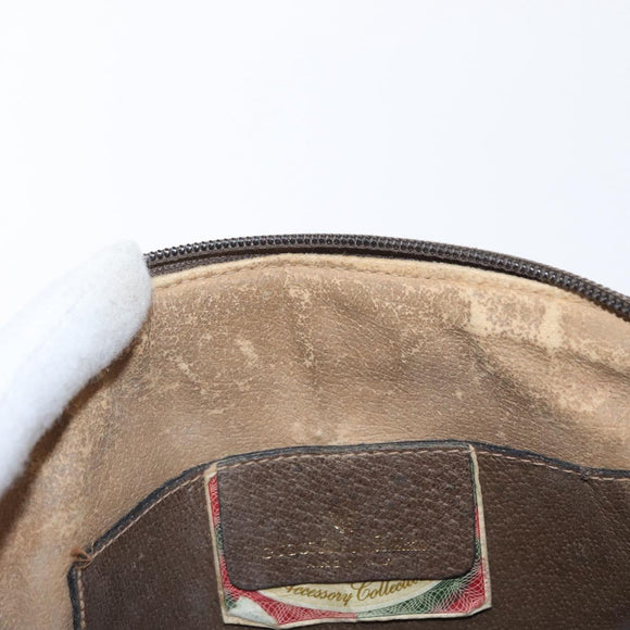 GUCCI GG Supreme Web Sherry Line Bag PVC Beige Gold 904 02 047 Auth 164205