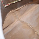 GUCCI GG Supreme Web Sherry Line Bag PVC Beige Gold 904 02 047 Auth 164205-20