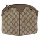GUCCI GG Supreme Web Sherry Line Bag PVC Beige Gold 904 02 047 Auth 164205-3