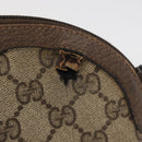 GUCCI GG Supreme Web Sherry Line Bag PVC Beige Gold 904 02 047 Auth 164205-4