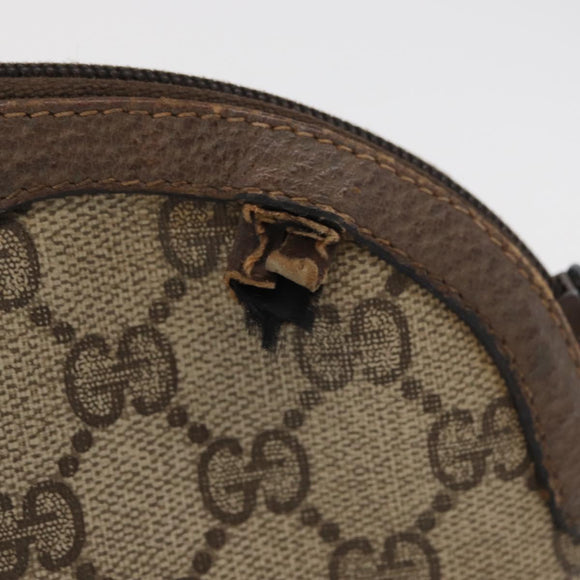 GUCCI GG Supreme Web Sherry Line Bag PVC Beige Gold 904 02 047 Auth 164205